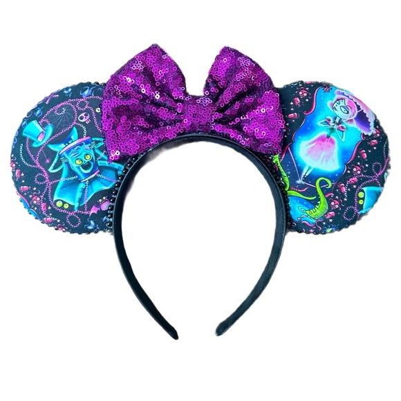 Women’s Handmade Disney Inspired HAUNTED MANSION Minnie Ears - NWOT - Picture 1 of 6